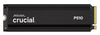 Crucial P510 2TB Gen5 2280 NVMe M.2 SSD Heatsink 10,000 / 8,700 MB/s R/W 1200TBW 1.4M IOPS 1.5M hrs MTTF Full-Drive Encryption 5yrs