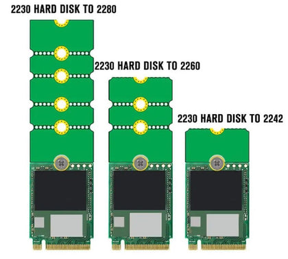 NGFF M.2 SSD Solid State Drive Adapter Converter from 2230 to 2242 2280 Transfer Expansion Bracket Extension Rack Riser Card for Crucial M2400 P310