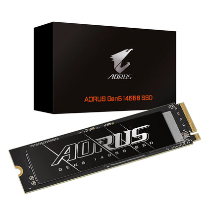 Gigabyte AORUS Gen5 14000 SSD 1TB PCIe5x4 NVMe2.0 M.2 3D TLC LPDDR4 2GB 13600/10200MB/s 80×22×3.5mm MTBF1.6M 11.5W 5yr/700TBW
