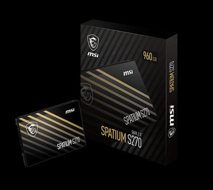 MSI SPATIUM S270 SATA 2.5' 960GB,  PHISON S11, 3D NAND, SATA III 6Gbps, Sequential Read up to 500MB/s, Sequential Write up to 450MB/s, 250 TBW, 5Y WTY