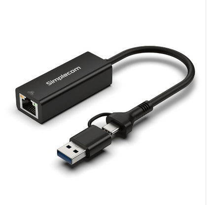 Simplecom NU315C SuperSpeed USB-C and USB-A to Gigabit Ethernet Adapter