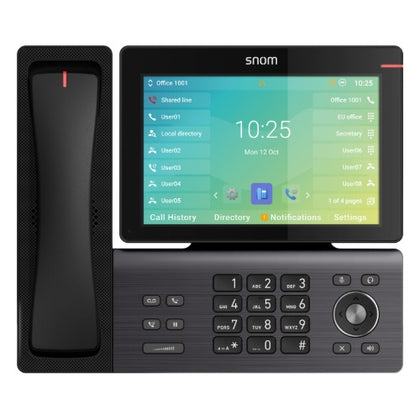SNOM D895M IP Phone, 8' High-Resolution Touchscreen Display, Microsoft Teams Certified, Integrated DECT Handset, Bluetooth 5.0 & Dual-Band Wi‑Fi