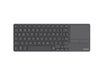 RAPOO E900T Wireless Keyboard w/ Touchpad, Up to 4 Devices Quick Switch, Ultra Slim 3.9mm, Aluminum Back, BT, 2.4Ghz. Long Batter up to 13 months,