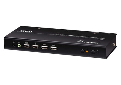 Aten Desktop 2-Port USB 4K HDMI Dual-Display KVMP™ Switch, up to 4096 x 2160 @ 60 Hz, Video DynaSync™, (Cables included)
