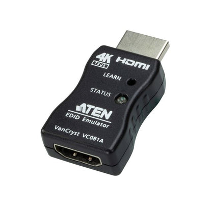 Aten VC081A True 4K HDMI EDID Emulator Adapter, Superior video quality up to 3840 x 2160 @ 60Hz (4:4:4), LED indicators, Powered by HDMI Source