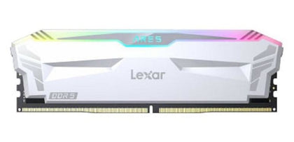 Lexar LD5EU016G-R6400GDWA Ares U-DIMM DDR5 6400 32GB Kit (16GB*2),with heatsink and RGB lighting, White, dual pack