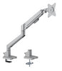 Brateck Single Monitor Thin Gas Spring Monitor Arm Fit Most 17'-32' Monitors, Up to 9kg per screen VESA 75x75/100x100 Matte Silver (LS)