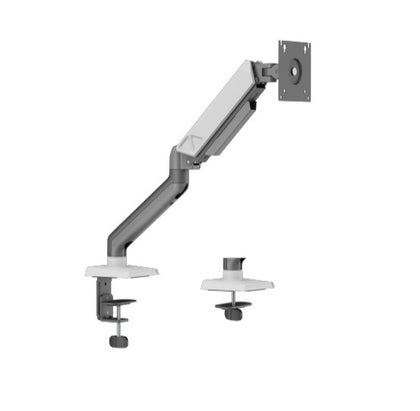 Brateck LDT88-C012 SINGLE SCREEN RUGGED MECHANICAL SPRING MONITOR ARM For most 17'~32' Monitors, Space Grey & White (LS)