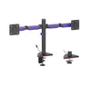 Brateck LDT89-C024L Matte Black Amethyst Articulating RGB Lighting Gaming Dual Monitor Arm, Fit Screen Size: 17'-32' (LS)