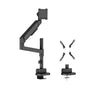 Brateck LDT92-C012P-B Future-Proof Heavy-Duty Pole-Mounted Gas Spring Monitor Arm, Fit Screen Size: 24'-57' Up to 27 KG (new)