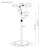 Brateck Stylish Height Adjustable Microphone Floor Stand(Matte Black & Light Grey) (LS)