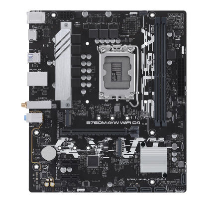 ASUS B760M-AYW WIFI D4 Intel LGA 1700 mATX Motherboard 64GB, 2xDDR4, 1 x PCIe 4.0 x16 slot, 2 x M.2 slots, 4 x SATA, Realtek 2.5Gb Ethernet