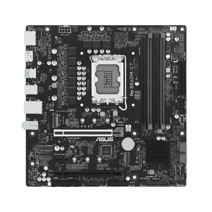 ASUS PRO B860M-CT-CSM-SI, Micro-ATX Motherboard, Intel B860, LGA1851, DDR5 256GB, PCIe 5.0, 2× M.2, 1GbE, Commercial BIOS