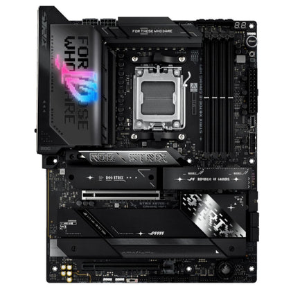 ASUS AMD ROG STRIX X870E-E GAMING WIFI (AM5) ATX Motherboard 4x DDR5 192GB, 1x PCIe 5.0 x16 slot, 5x M.2 slots, 4x SATA, Wi-Fi 7, Realtek 5Gb Ethernet