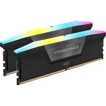 Corsair Vengeance RGB 32GB (2x16GB) DDR5 DRAM 6000MT/s CL38 Memory Kit — Black