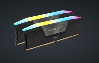 Corsair VENGEANCE® RGB 64GB (2x32GB) DDR5 DRAM Up To 6000MT/s CL38 Memory Kit — Black