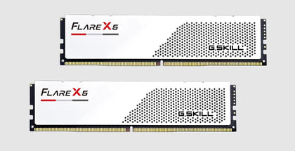 G.SKILL F5-6000J3636F32GX2-FX5W 64GB (2 x 32GB)/ DDR5 6000 MT/s/ Timings 36-36-36-96/ Voltage 1.35 V/ EXPO/XMP 3.0/ Flare X5