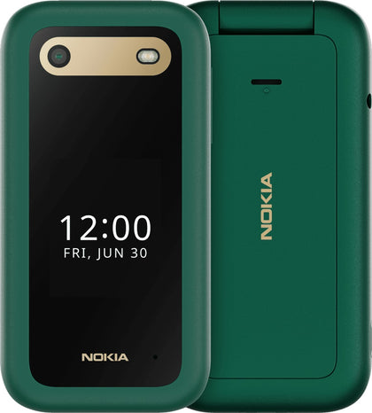 Nokia 2660 Flip 4G 128MB - Green (1GF012HPJ1A05)*AU STOCK*, 2.8', 48MB/128MB, 0.3MP, Dual SIM, 1450mAh Removable, 2 Years Warranty