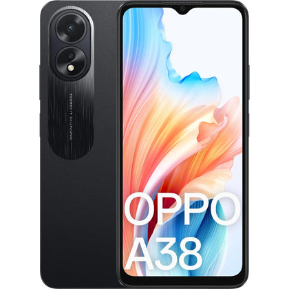 OPPO A38 4G 128GB - Glowing Black (CPH2579AU Black)*AU STOCK*, 6.56', HD+, 90Hz, 4GB/128GB, 50MP/5MP, Dual SIM, 5000mAh, 2YR