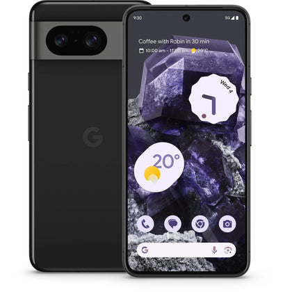 Google Pixel 8 5G 128GB - Obsidian Black (GA04803-AU)*AU STOCK*, 6.2', OLED, 120Hz, 8GB/128GB, 50MP/10.5MP, Single SIM + eSIM, 4575mAh, 2YR