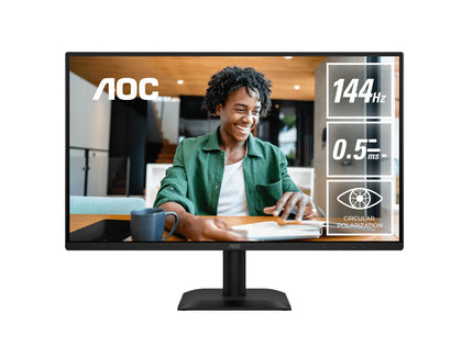 AOC 27E40L,27' IPS,FHD 1920x1080@144Hz,4ms/0.5ms,300cd/m²,1500:1,HDMI+DP,178°,VESA100