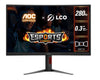 AOC 27' Curved 0.3ms 280Hz,1920 × 1080 (FHD) , Adaptive Sync, HDR10, HDMI 2.0 × 1,DisplayPort 1.4 × 1,Curved Gaming Monitors