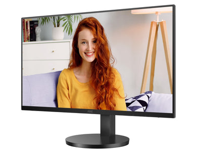 AOC 27' IPS 4K 3840 x 2160 UHD, HDR10, Speakers, Flicker FREE, HDMI 2.0 x 2, DisplayPort 1.4 x 1  black. VESA 100, Height Adjust,  Office Monitor