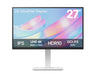 LG 27' UHD 4k 3840×2160 (16:9) IPS display HDR10 Height Adjustable, 3 side Borderless, LG Switch, Office and Professional White Monitor