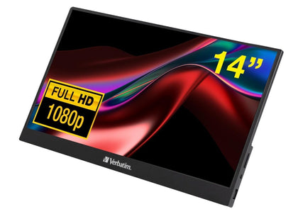 Verbatim 14' IPS FHD 1920x1080 - HDR, 60Hz HDMI  USB-C Capacitive Touch Panel Portable Monitor