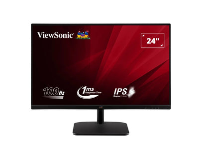 ViewSonic 24' SuperClear IPS, 1ms 100hz, FHD 1920x1080, HDMI, VGA, 3.5 Audio, Multi-View, Eye Care. VESA 75m, Office Ultra Thin Bezel Monitor - (LS)