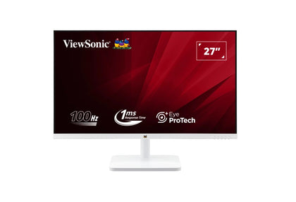 ViewSonic 27' White, Super Clear IPS, 4ms 100hz, Ultra Slim Bezel, FHD, HDMI, VGA,  Adaptive Sync. VESA 100. 3Yrs AR. Office Business Monitor (LS