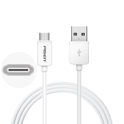 PISEN USB-C to USB-A Cable (1M) White -Data Transfer 480Mbps,Durable and Flexible,Samsung Galaxy,Apple iPhone,iPad,MacBook,Google,OPPO,Nokia