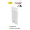 USP 10K mAh Power Bank White - 20W Fast Charge, 2 USB-Outputs, 1x USB-C, 1x USB-A, Indicator Light, Safer Charging,Large Compatibility,2 Year Warranty