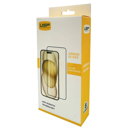 USP Apple iPhone Air (6.5') Armor Glass Full Cover Screen Protector - Impact-Resistant, Smooth Edges, 5 Years Warranty