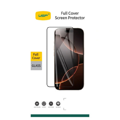 USP Apple iPhone 17 Pro / iPhone 17 / iPhone 16 Pro (6.3') Tempered Glass Screen Protector - Full Coverage, Crystal Clear,Smooth Touch,Easy to Install