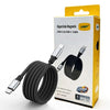 USP Braided HyperLink USB-C to USB-C (1M) Magnetic Cable - Black, Charge & Connect,Digital Display,140W PD, 2 Years Warranty