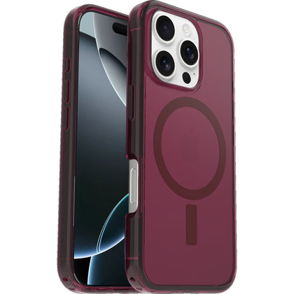 OtterBox Symmetry Clear MagSafe Apple iPhone 16 Pro (6.3') Case Foxberry (Pink) - (77-96410), DROP+ 3X Military Standard, Ultra-Sleek,7 Years Warranty