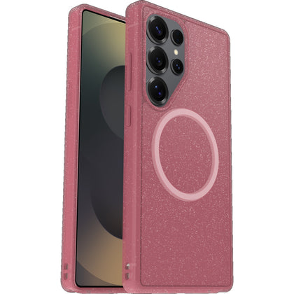 OtterBox Symmetry Clear Magnets Samsung Galaxy S25 Ultra 5G (6.9') Case Foxberry (Pink) - (77-97600), DROP+ 3X Military Standard, 7 Years Warranty
