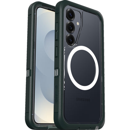 OtterBox Defender XT Clear Magnets Samsung Galaxy S25 5G (6.2') Case Sagebrush (Green) - (77-97870), DROP+ 7X Military Standard, 7 Years Warranty