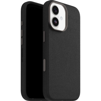OtterBox Symmetry Cactus Leather MagSafe Apple iPhone 17 (6.3') Case Noir Ash (Black) - (77-99013), DROP+ 3X Military Standard, 7 Years Warranty