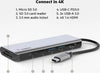 Belkin Connect USB-C 7-in-1 Multiport Hub Adapter + USB-C Cable (21CM) - Space Grey (AVC009btSGY), 100W, 5 Gbps Bandwidth, 2 Years Warranty