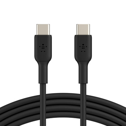 Belkin BoostCharge USB-C to USB-C Cable (2M) - Black (CAB003bt2MBK),60W,480Mbps,25K+ Bend, Samsung Galaxy, MacBook, USB-IF Certified, 2 Years Warranty