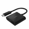 Belkin USB-C to HDMI + Charge Adapter + USB-C  Cable (13CM) - Black (AVC002btBK), 60W, Supports Video Resolutions up to 4K, 2 Years Warranty