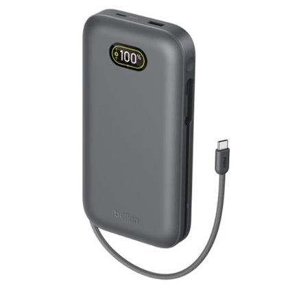 Belkin UltraCharge Pro Laptop Power Bank 27K with140W Integrated USB-C Cable(30cm) - Charcoal(BPB040fqCH),2xUSB-C,1xUSB-A,$2,500 CEW, 2 Years Warranty