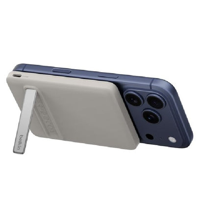 Belkin BoostCharge Slim Magnetic Power Bank 5K with Qi2 Kickstand-Sand(BPD011fqSA),1xUSB-C(15W),Qi2(7.5W),USB-C Cable(0.6M),$2,500 CEW,2 Year Warranty