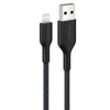 Belkin BoostCharge Pro Braided Lightning to USB-A Cable (2M) - Black (CAA020FQ2MBK), 2.4A/15W, 480Mbps, 350K Bends, MFI-Certified, 2 Years Warranty