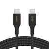 Belkin BoostCharge USB-C to USB-C Cable 2M - Black (CAB015bt2Mbk), 240W, 480Mbps, 30K bend, Samsung Galaxy,iPad,MacBook,Google,OPPO,Nokia,2YR