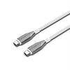 Cygnett Armoured Braided USB-C to USB-C (2.0) Cable (1M) - White (CY4675PCTYC), 5A/100W, 480Mbps, Turbo Charge, Best for Laptop, 5 Years Warranty
