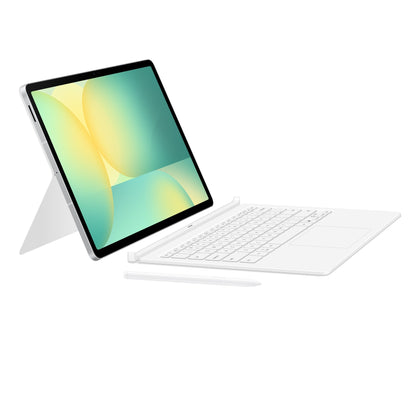 Samsung Galaxy Tab S10 FE+ Book Cover Keyboard with Trackpad - White(EF-DX625UWEGWW), Magnetic, Effortless Comes In 150°, AI Key, 6 Months Warranty