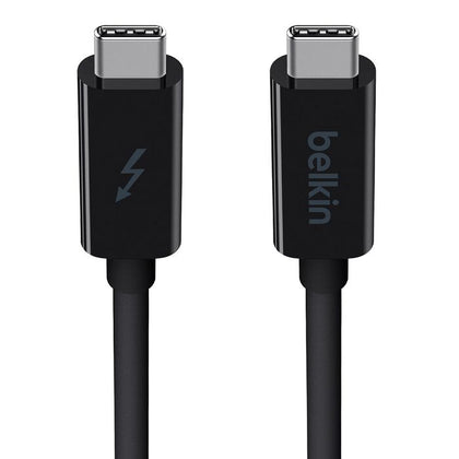 Belkin Thunderbolt 3 Cable USB-C  to USB-C (1M) - Black (F2CD081ds1M-BLK ) Faster, Stronger, 20Gbps, Thunderbolt Certified, 60W PD, 2 Years Warranty